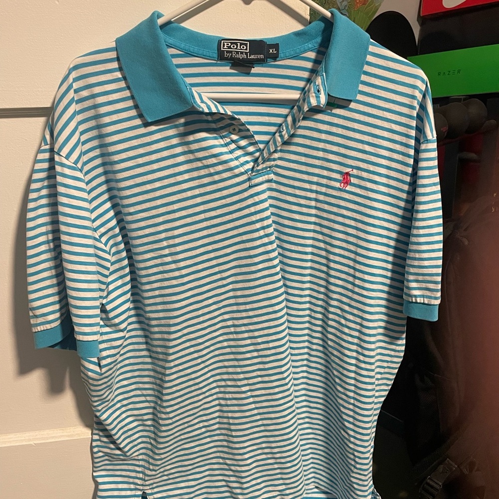 striped ralph lauren polo